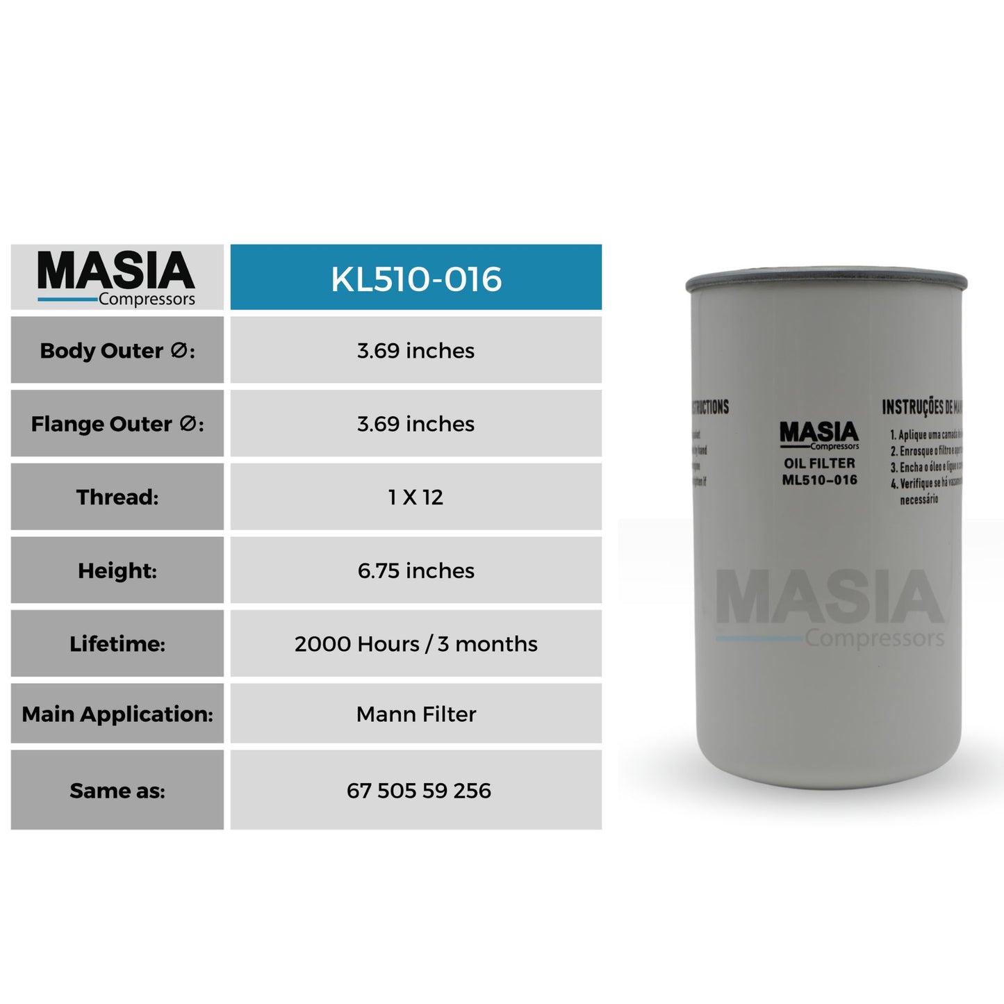 Filtro De Aceite Compair 5773274