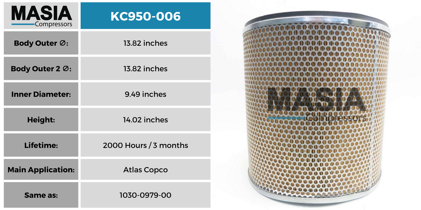 Filtro De Aire Ingersoll Rand 50249550