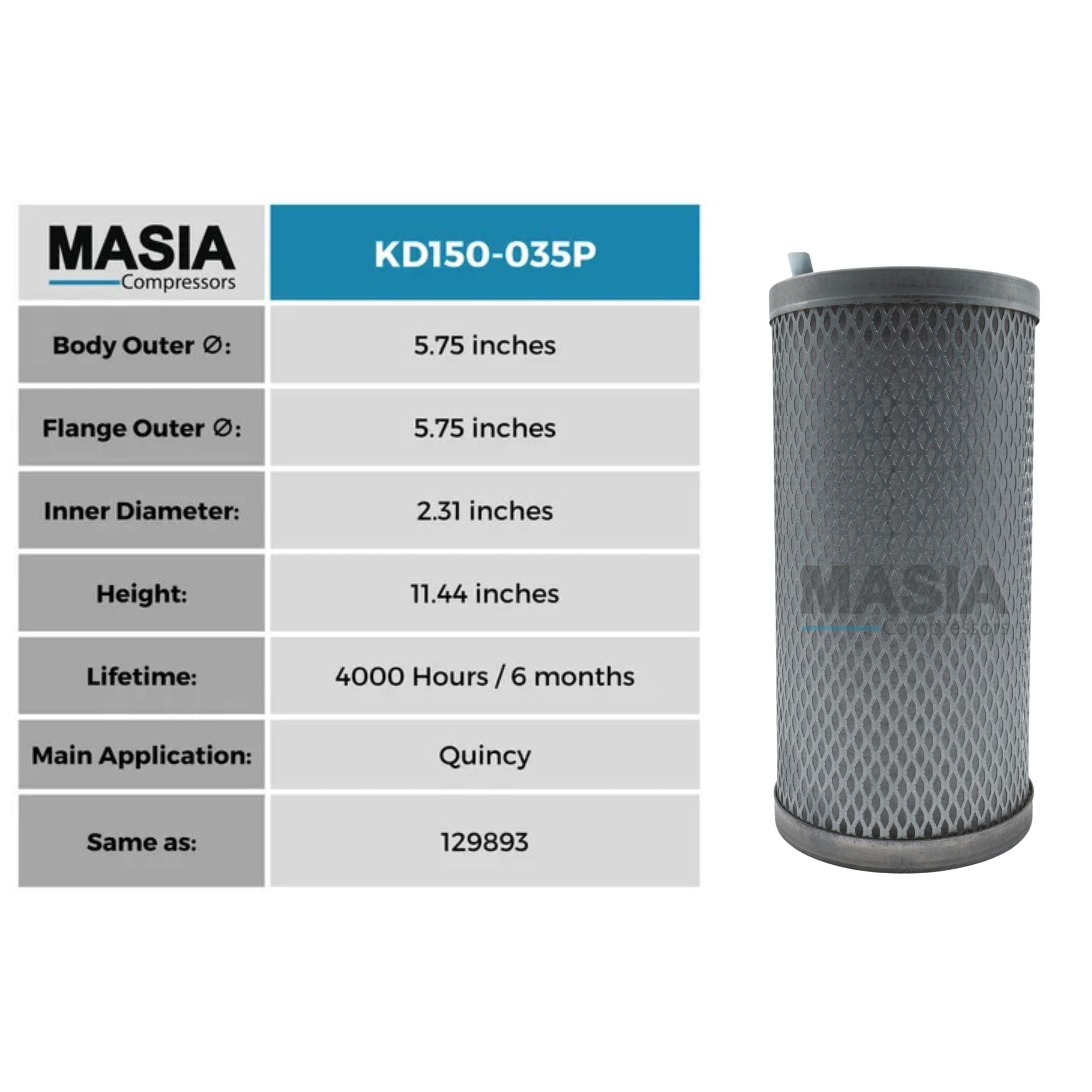 Filtro Separador Keltec Technolab KD150-035P