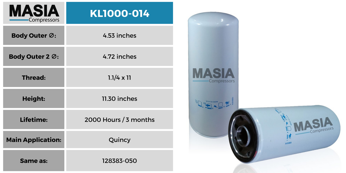Filtro De Aceite Keltec Technolab Kl1000-014