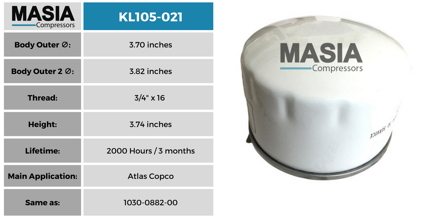 Filtro De Aceite Para Compresores Fini 48449000