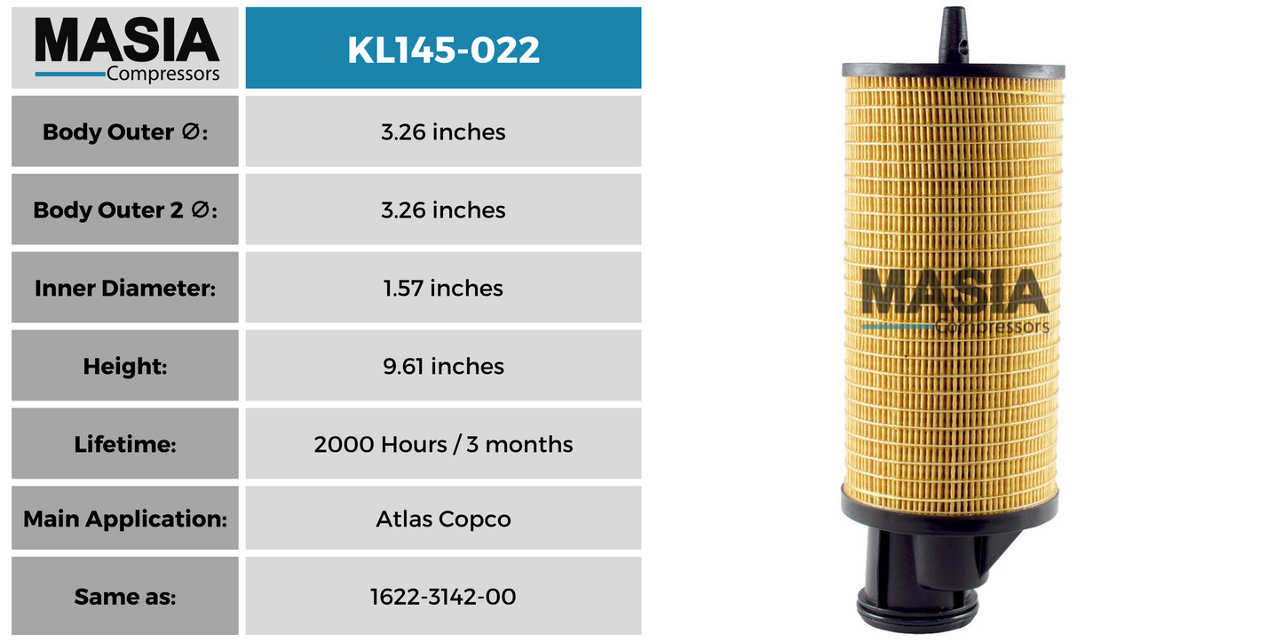 Filtro de aceite Atlas Copco 1625-8401-00