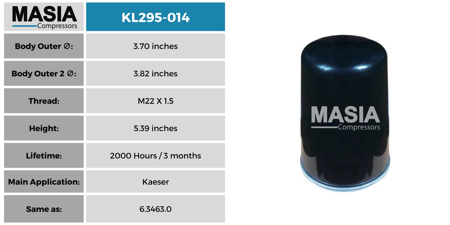 Filtro De Aceite Kaeser 6.3463.0