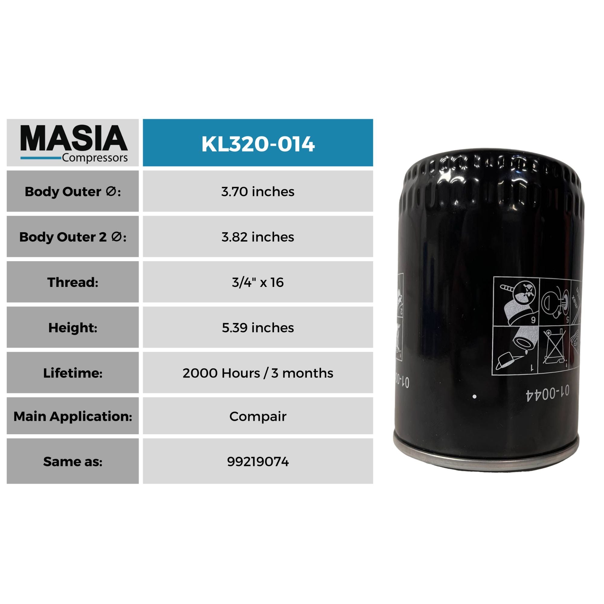 Filtro De Aceite Schulz Compressor 007.0115 0