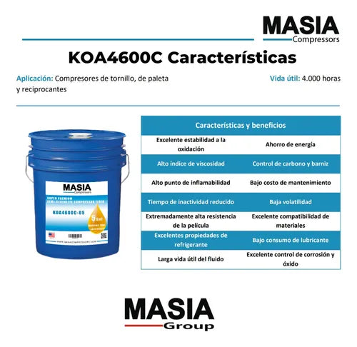 Lubricante Sullair AWF 250030-782 5-gal