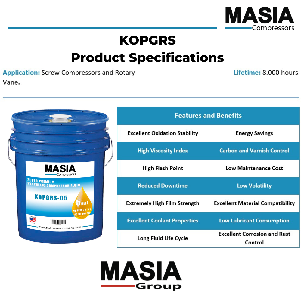 Aceite Atlas Copco Ga 8k 05 Base Pao Cubeta 5 Galones