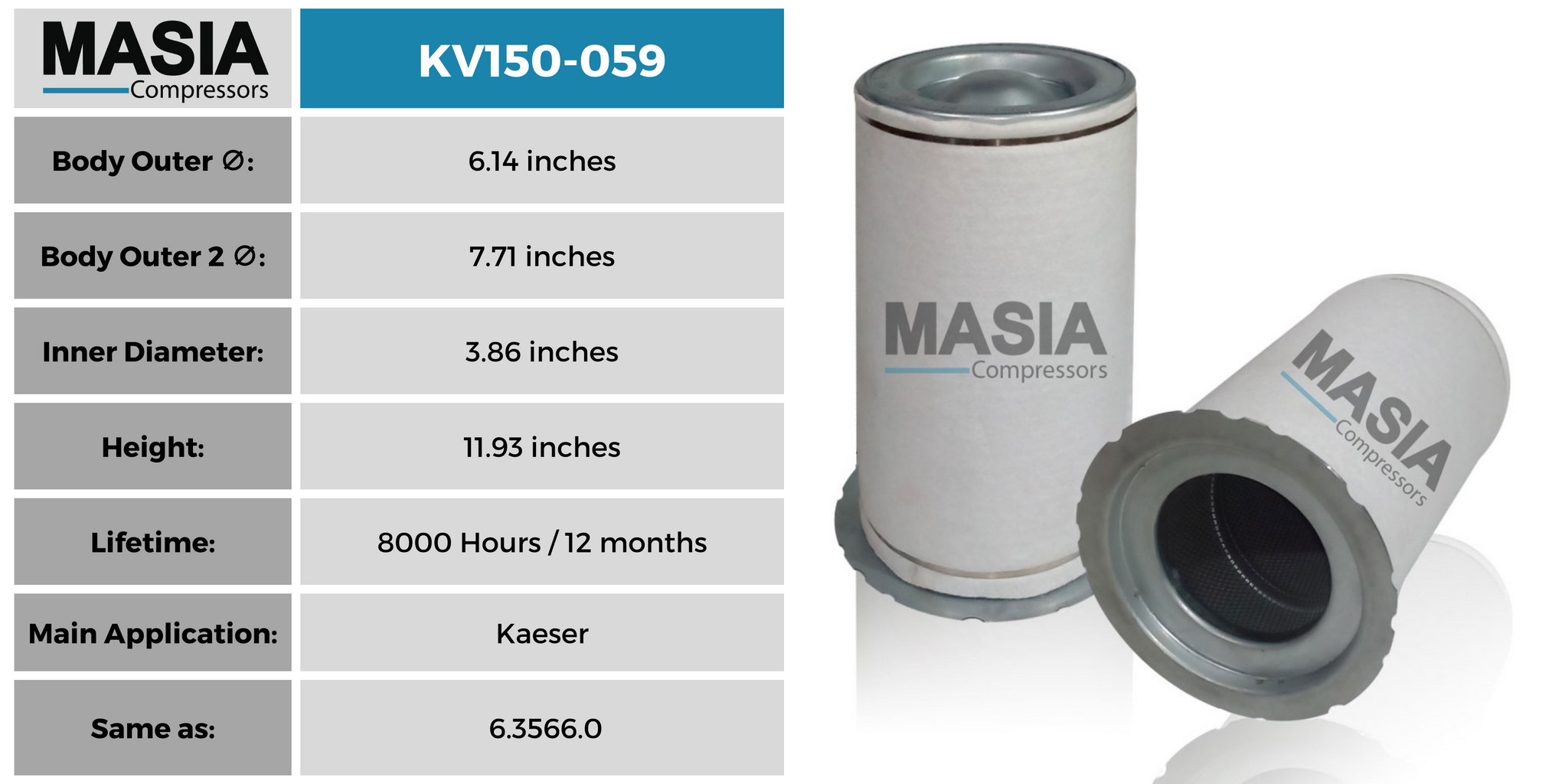 Filtro Separador Kaeser 6.6566.061
