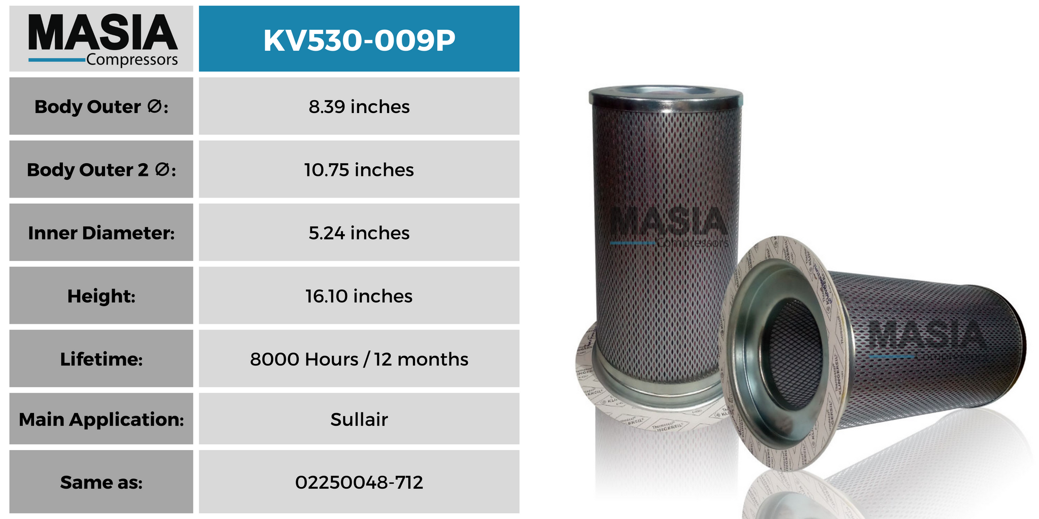 Filtro Separador Sullair 2250061-137