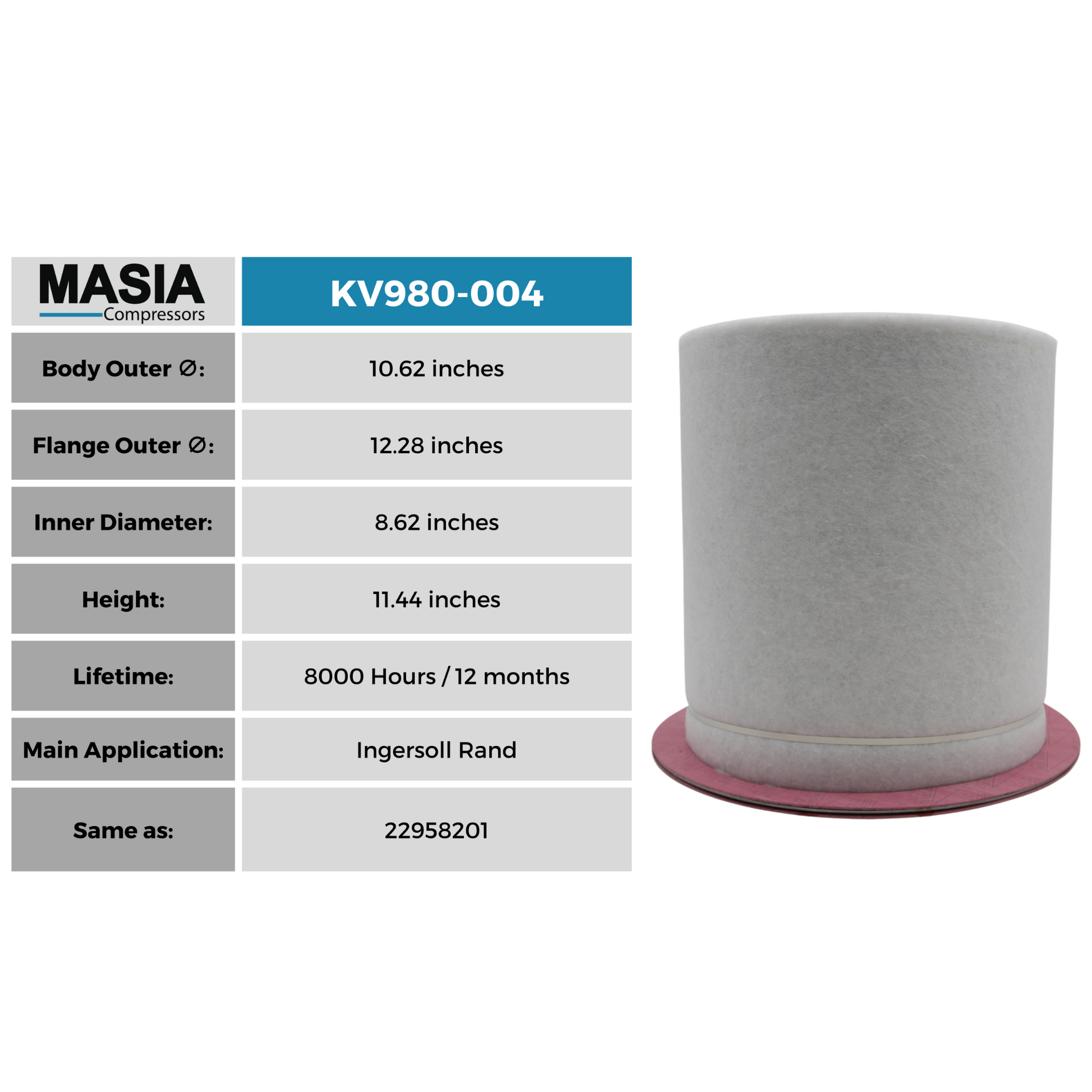 Filtro Separador Ingersoll Rand 89202022