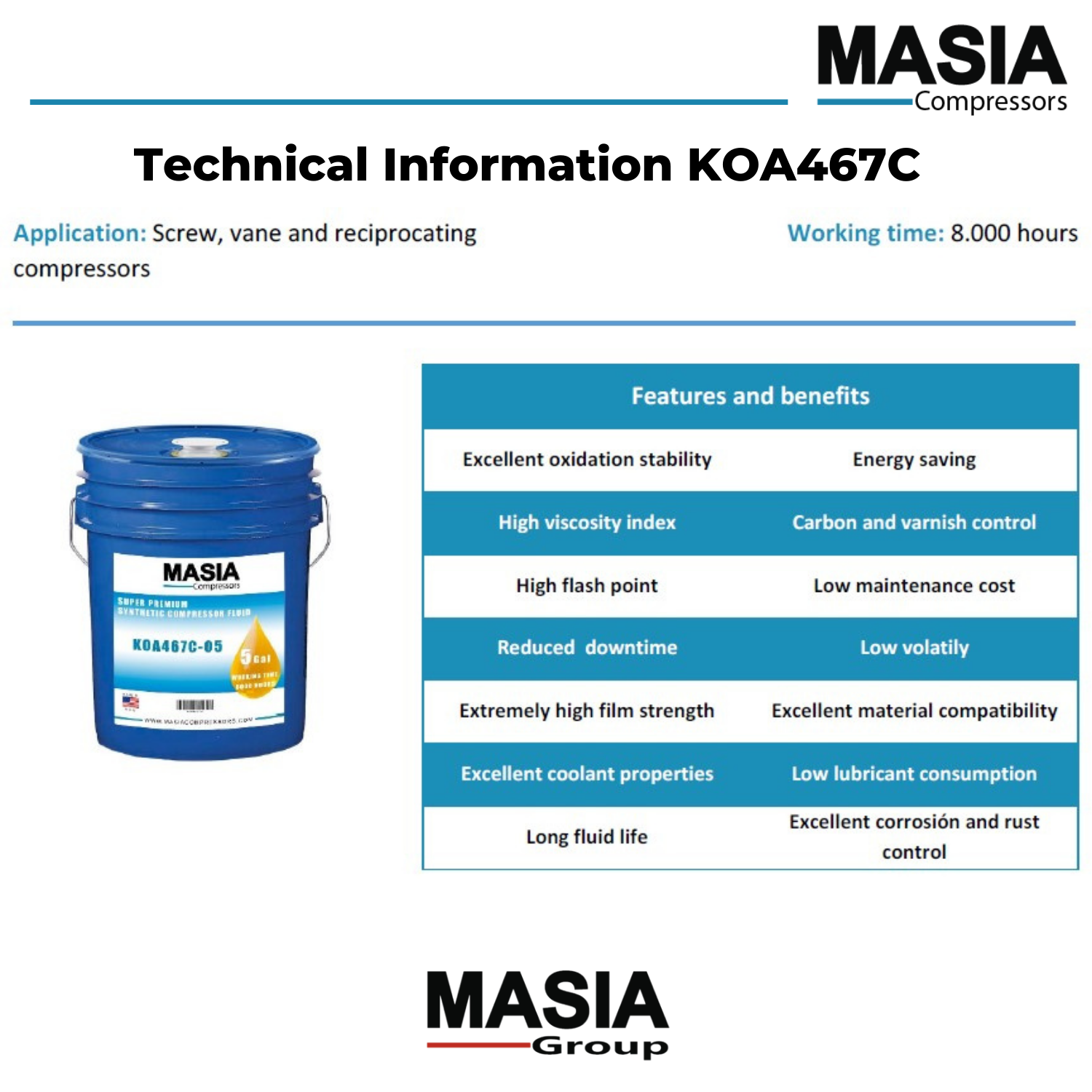 Aceite Kaeser 9.5409.1 Base Pao Cubeta 5 Galones
