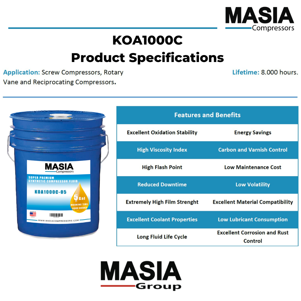 Sigma 8000 S-100 Lubricante Compatible con Kaeser - 55 gal