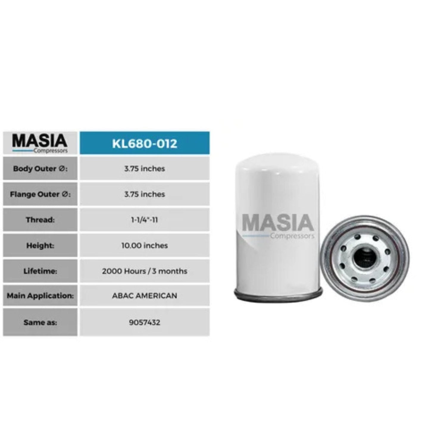 Filtro De Aceite Abac American 9057432