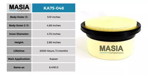 Filtro De Aire Kaeser 6.4161.0