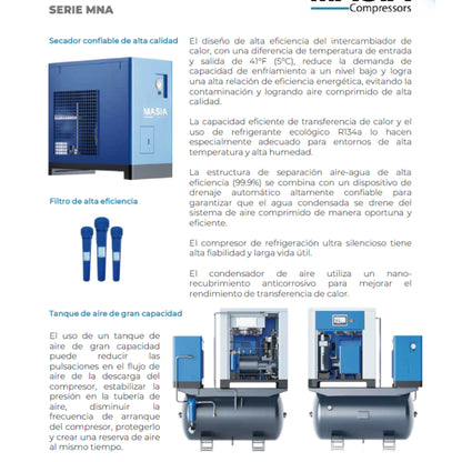 Compresor De Aire De Tornillo VSD de 10 HP