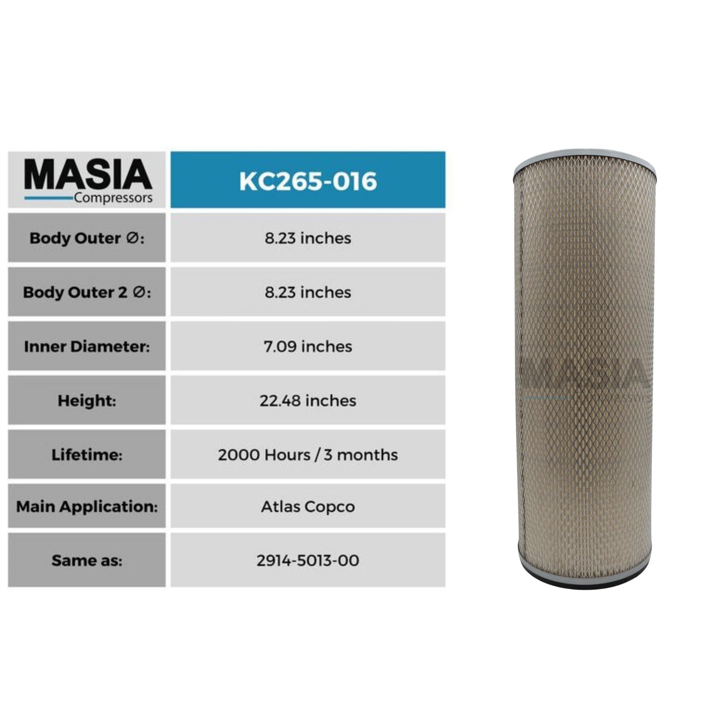 Filtro De Aire Ingersoll Rand 35123120