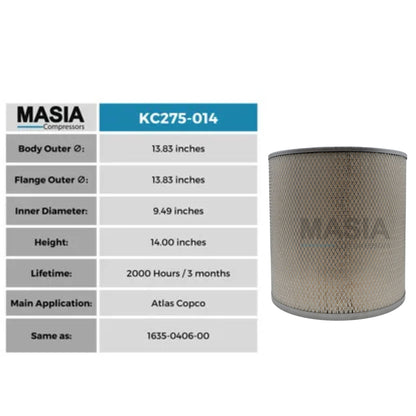 Filtro De Aire Ingersoll Rand 50335124