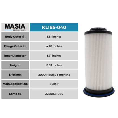 Filtro De Aceite Sullair 02250168 084