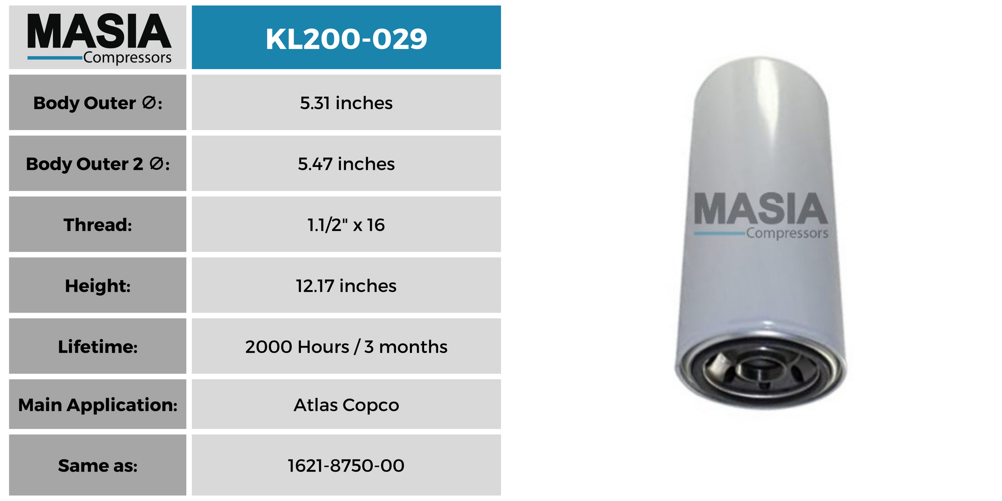 Filtro De Aceite Para Compresores Hanshin 440260