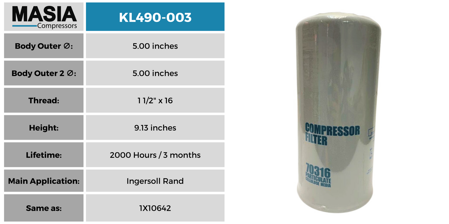 Filtro De Aceite Sullair 250015-586