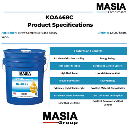 28H102 Lubricante para Compresor Compatible con Gardner Denver-6 gal