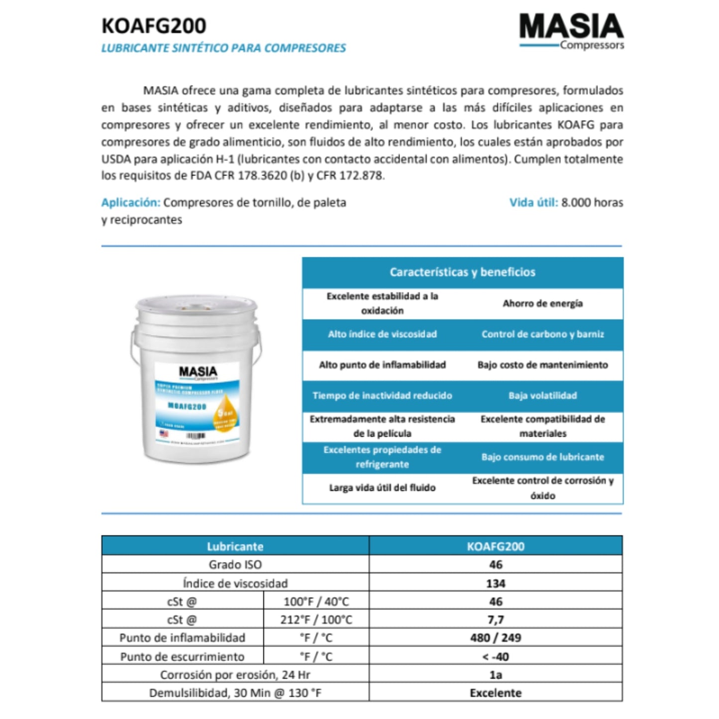 CP-4600-46F Lubricante para Compresor Compatible con CPI-275 gal