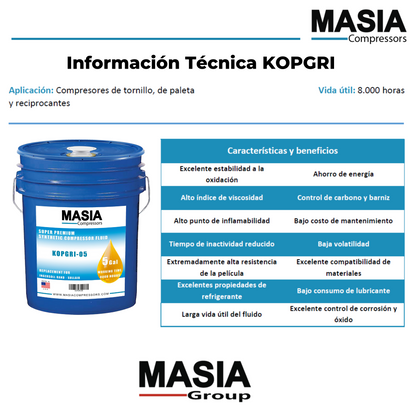 Aceite sintético AC Perkins Perlube Syn Plus 46  5 Gal.