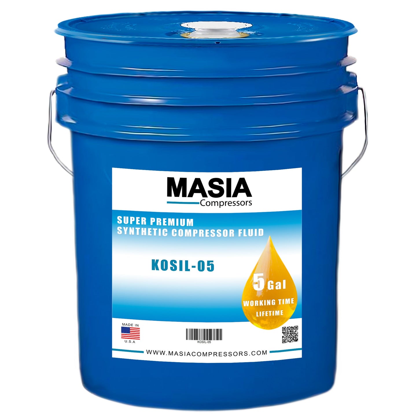 02250051-150 Lubricante para Compresor Compatible con Sullair-5 gal