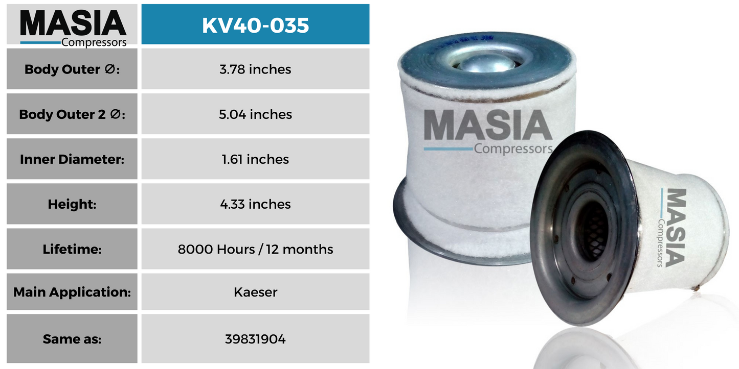 Filtro Separador Air Supply 6.3795.0