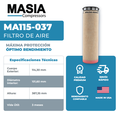 1092-0060-00 Filtro de Aire Compatible con Atlas Copco