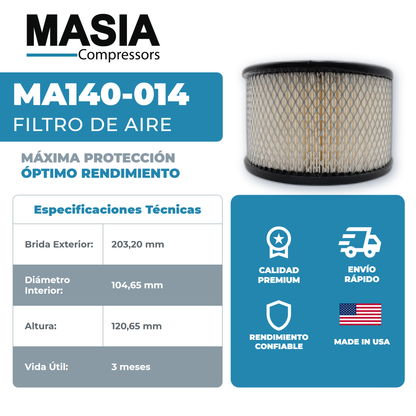 KA140-014 Filtro de Aire Keltec Technolab
