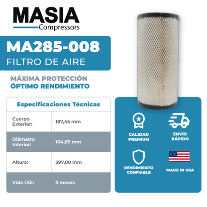 49101645 Filtro de Aire Compatible con Ingersoll Rand