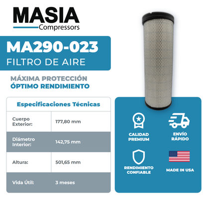 RN24085-2 Filtro de Aire Compatible con Fs Curtis