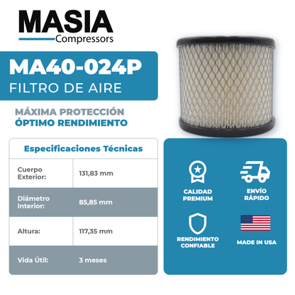 KA40-024P Filtro de Aire Keltec Technolab