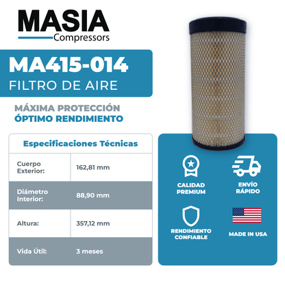 22203095 Filtro de Aire Compatible con Ingersoll Rand