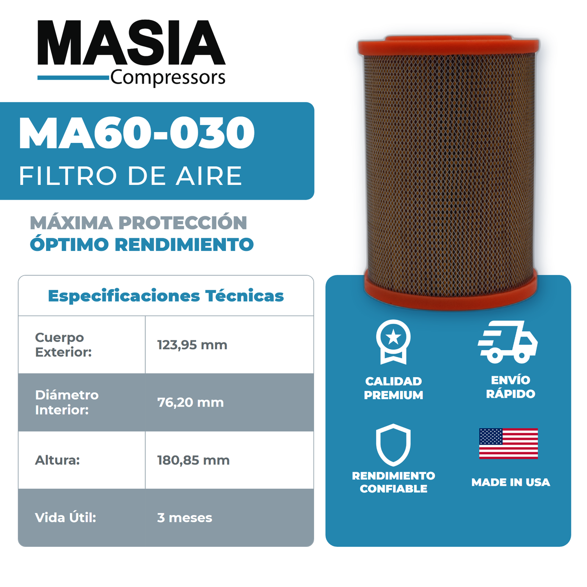 C1369 Filtro de Aire Compatible con Mann Filter
