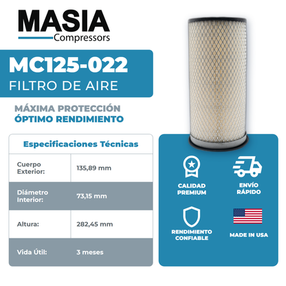 KC125-022 Filtro de Aire Keltec Technolab