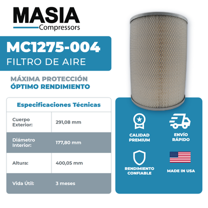 KC1275-004 Filtro de Aire Keltec Technolab