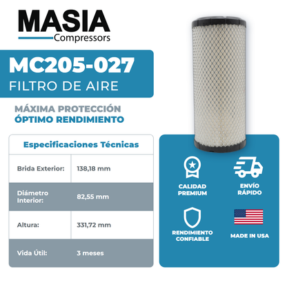 9056227 Filtro de Aire Compatible con Balma