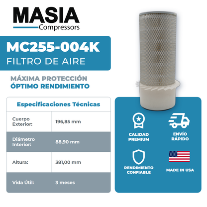 5412-2915-00 Filtro de Aire Compatible con Atlas Copco