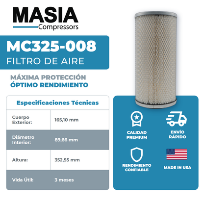 964013 Filtro de Aire Compatible con Compair