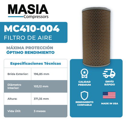 1619-2847-00 Filtro de Aire Compatible con Atlas Copco