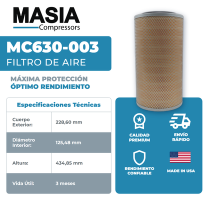 MC630-003 Filtro de Aire Masia Compressors