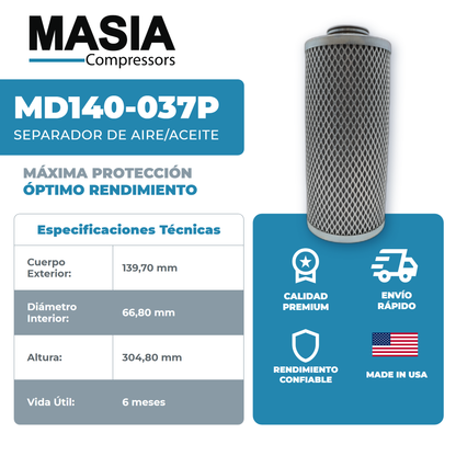 200ECH035 Filtro Separador Compatible con Gardner Denver