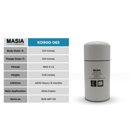 Filtro Separador Masia Compressors MD900-063