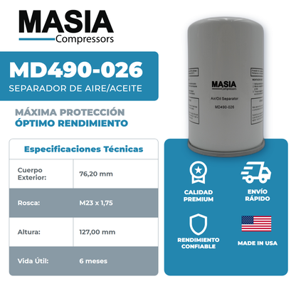 6.4334.0 Filtro Separador Compatible con Kaeser