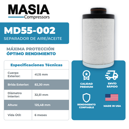 88290015-049 Filtro Separador Compatible con Sullair