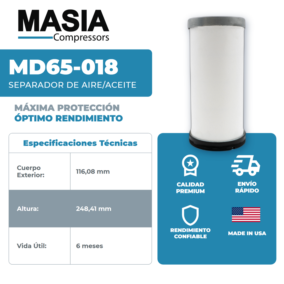 SA-7956 Filtro Separador Compatible con Sakura