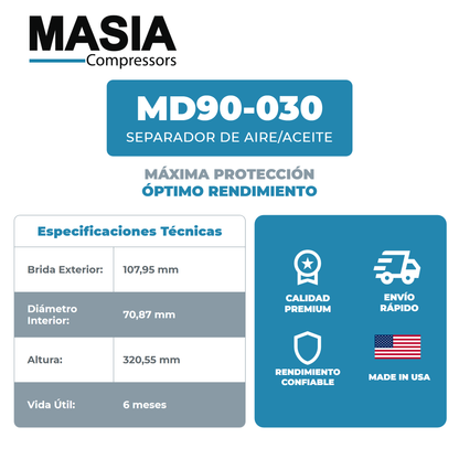 OSP 37S5A Filtro Separador Compatible con Hitachi