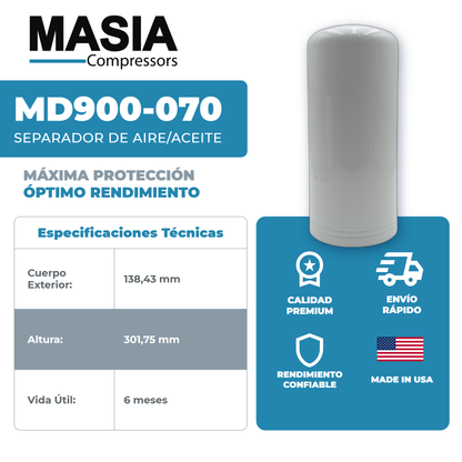 24900342 Filtro Separador Compatible con Ingersoll Rand