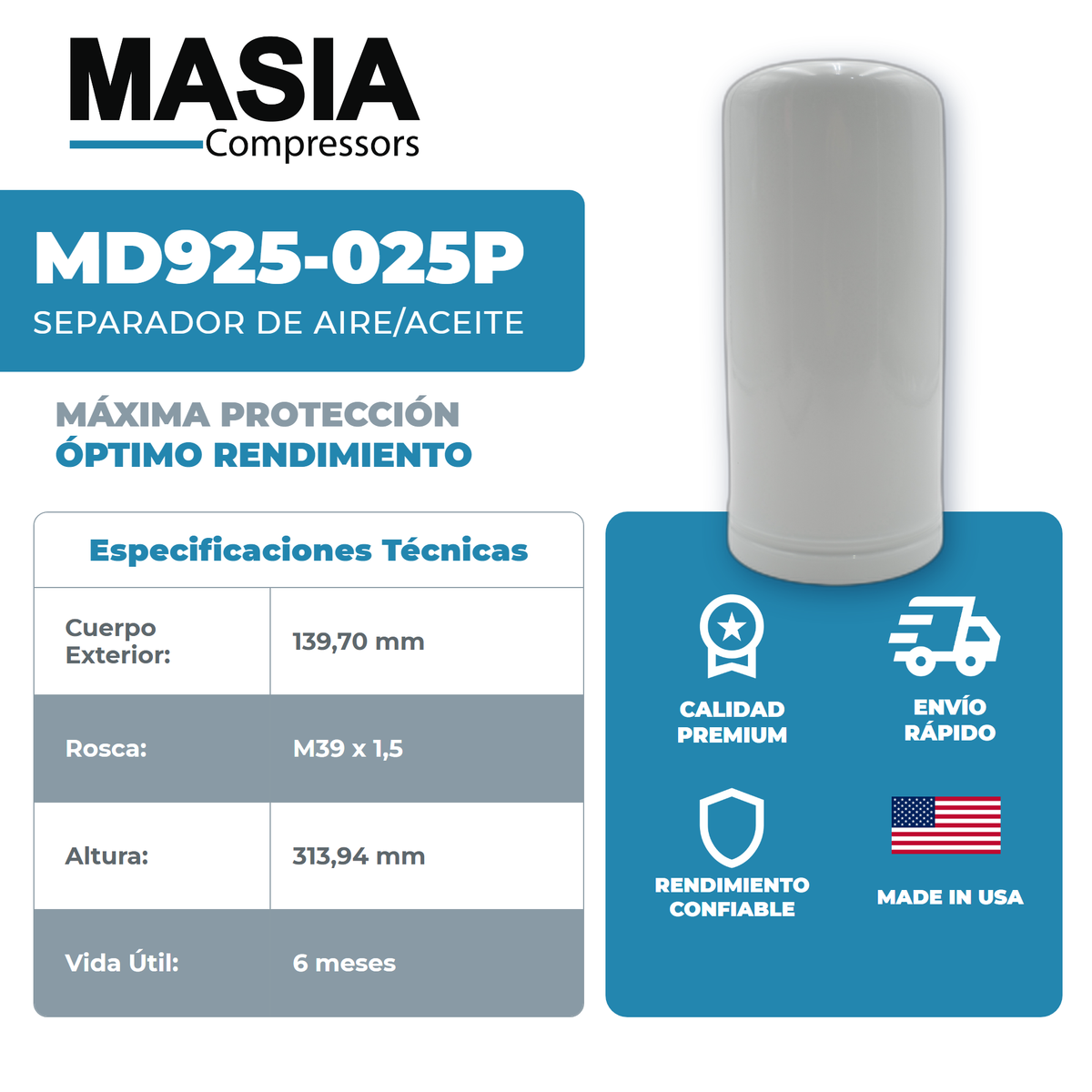 LB13145/20 Filtro Separador Compatible con Mann Filter